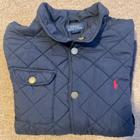 Polo Ralph Lauren Kids Quilted Jacket – Navy Blue – Size L - Picture 1 of 3